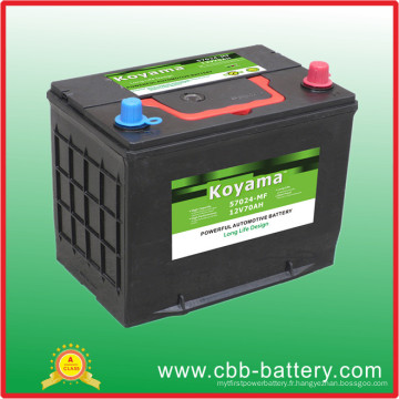 Batterie standard de voiture de 70ah 12V JIS N70mf-65D31r